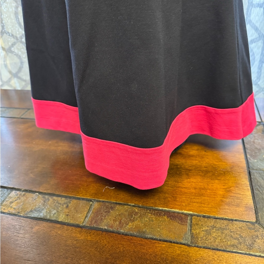 Eliza J Black Fit & Flare Dress Pink Hem Petite 2P - Picture 7 of 7